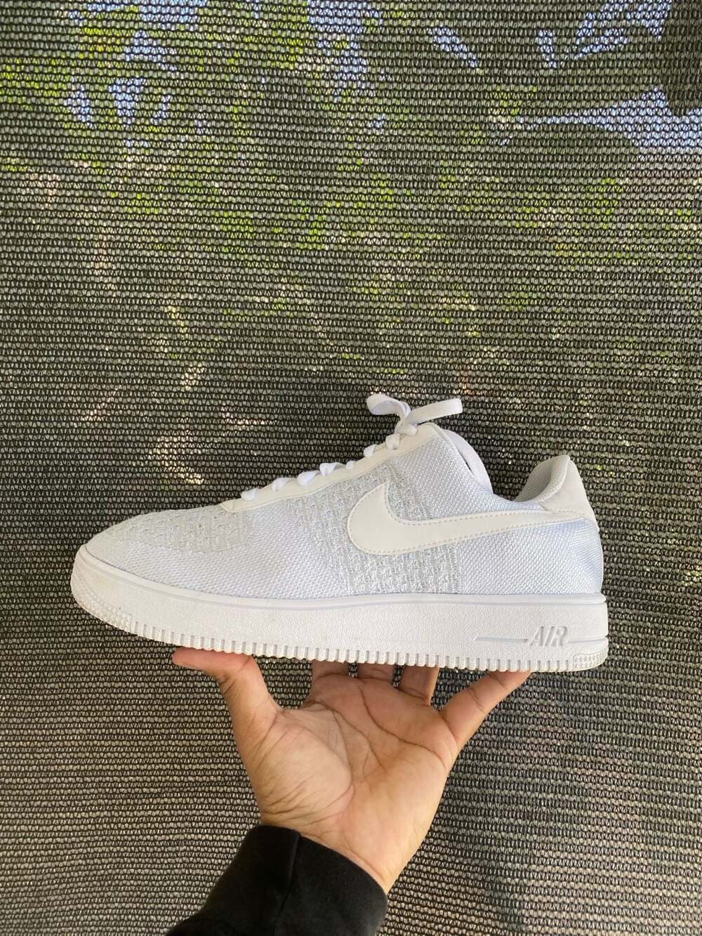 Nike Air Force 1 Flyknit 2.0 Pure Platinum White
